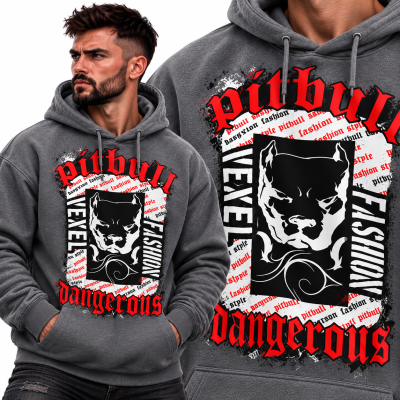 BLUZA Z KAPTUREM  SPORTY WALKI PITBULL